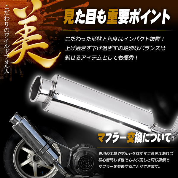 ステンレス マフラー ライブディオ ZX SR AF 34 AF 35 重低音 ホンダ