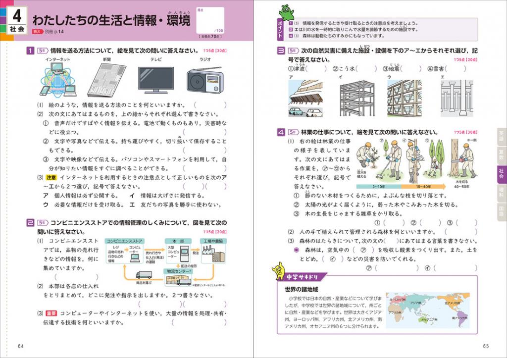 中学入学準備 小学の総復習全科 改訂版