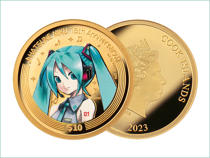 初音ミク Happy 16th Birthday 公式カラー金貨・銀貨／プレミアム