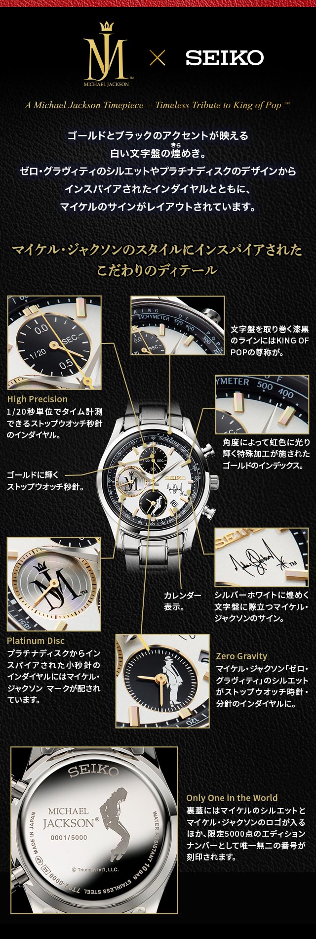 マイケル・ジャクソン × セイコー ウオッチ／プレミアムキャラクター