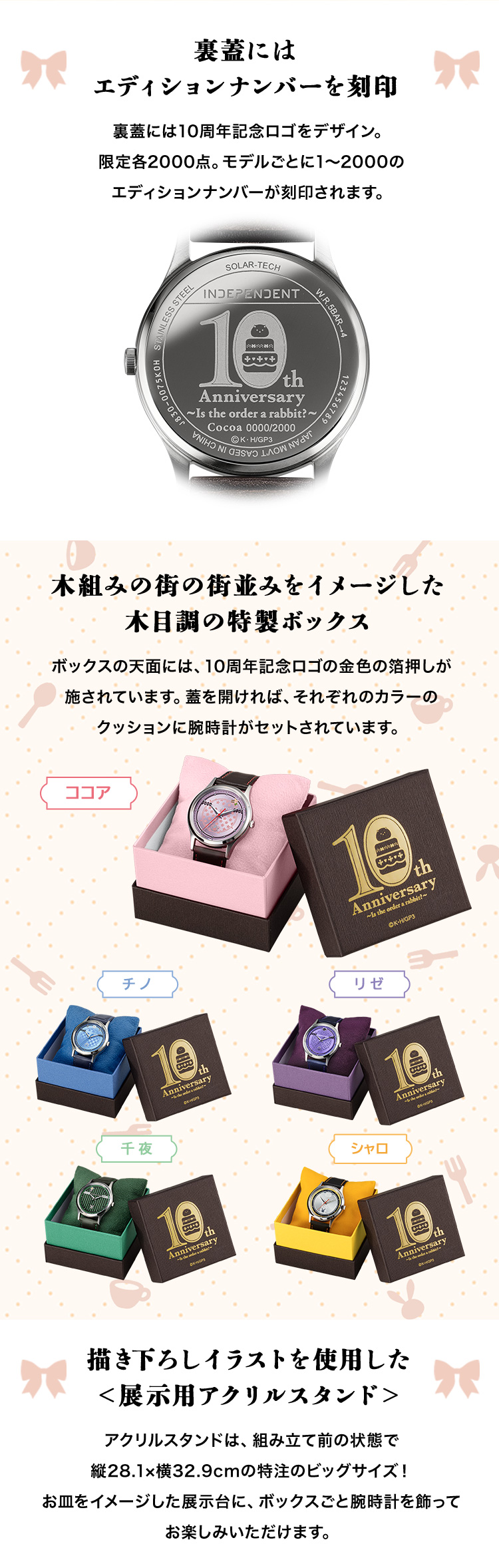 ご注文はうさぎですか？×INDEPENDENT コラボウオッチ／プレミアム