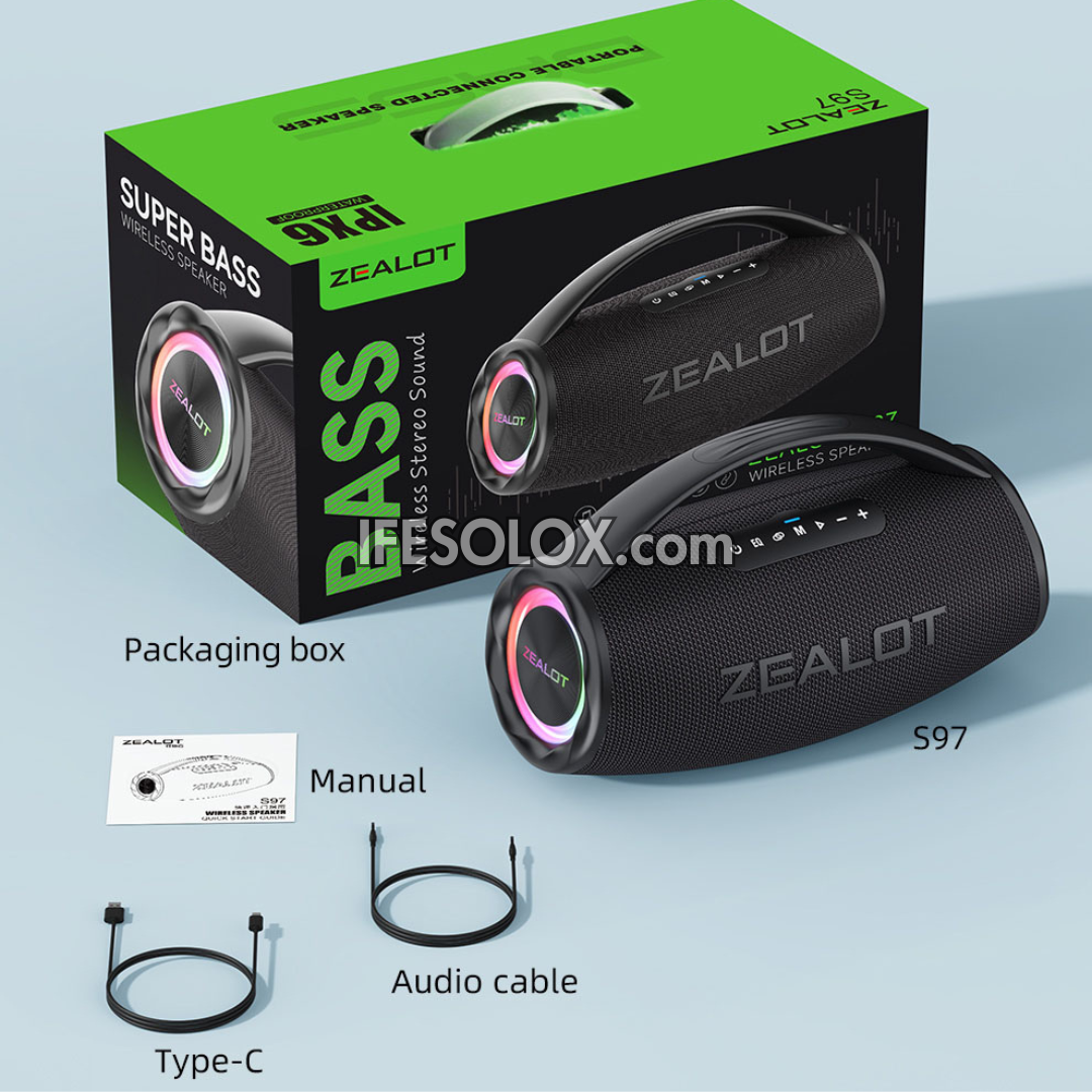 ZEALOT S97 80W Portable Bluetooth MP3 Speaker with 16000mAh, IPX6
