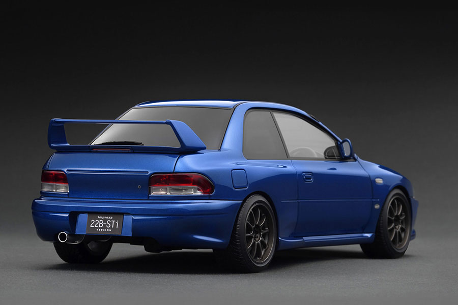 IG3666 1/18 SUBARU Impreza 22B-STi Version (GC8改) Blue With