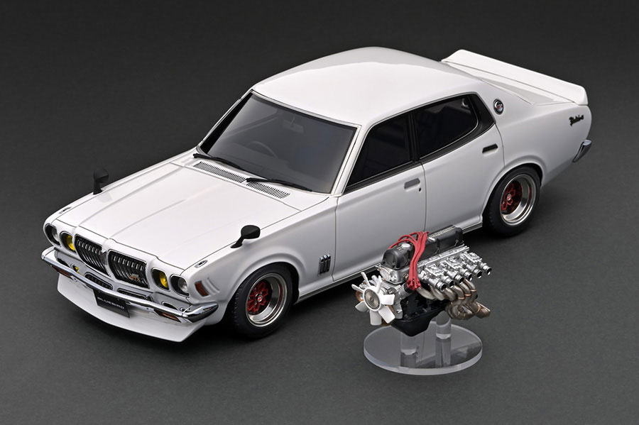 IG3167 1/18 Nissan Bluebird U 2000GTX (G610) White With Engine