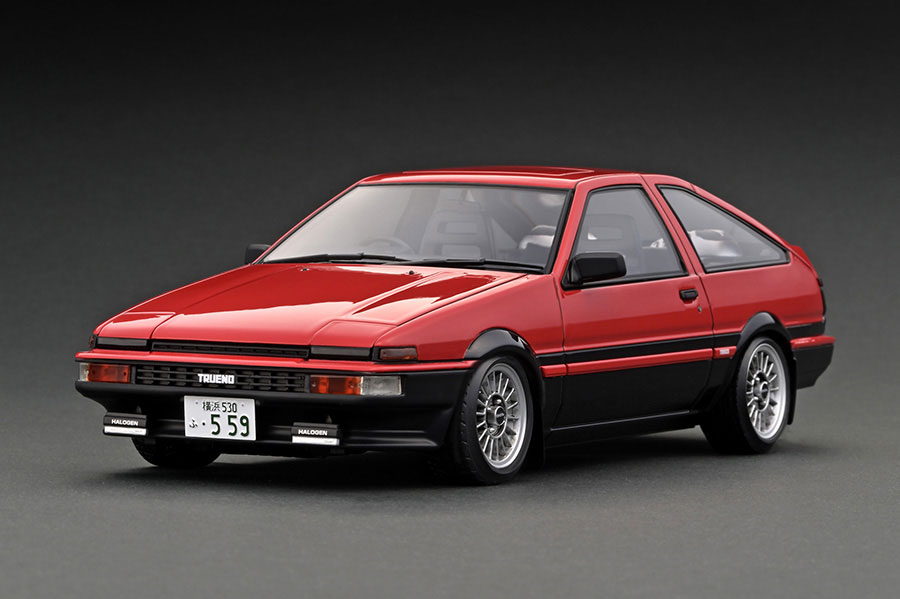 IG3281 1/18 Toyota Sprinter Trueno 3Dr GT Apex (AE86) Red/Black