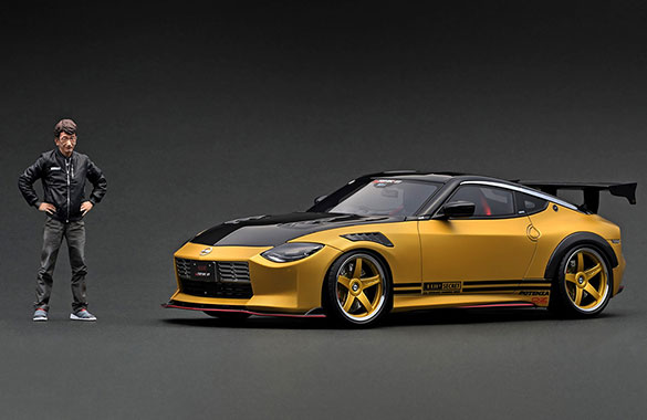 IG3383 1/18 TOP SECRET Fairlady Z (RZ34) Matte Gold With Mr