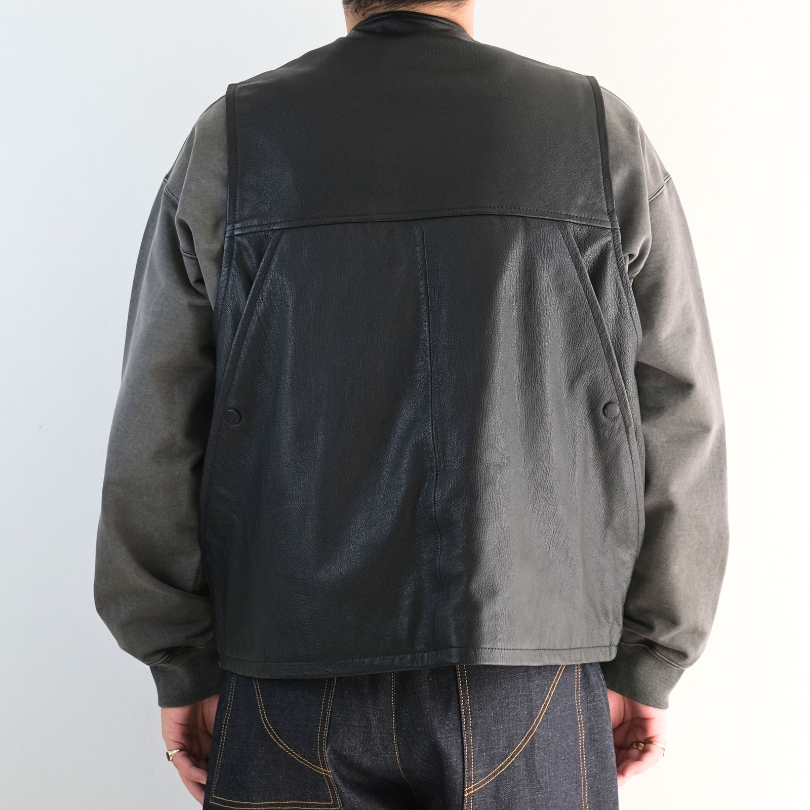 CCU - HUNTING VEST / レザーベスト / ゴートレザー | iko