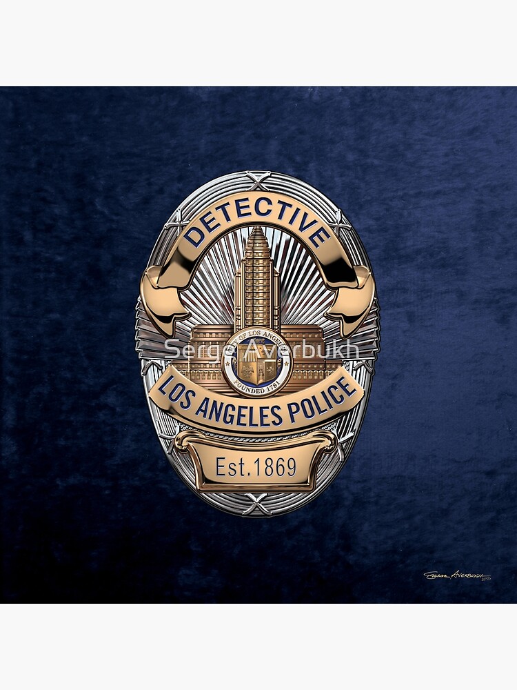 Los Angeles Police Department - LAPD Detective Badge over Blue