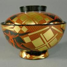 南部箔椀 五客 木製 美品 古童 - 南部箔椀 四つ組 その1 | 古美術品