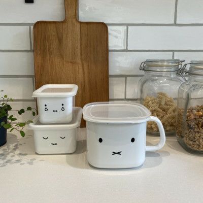 ミッフィーフェイス］深型角容器2点セット／miffy ｜オンセブンデイズ