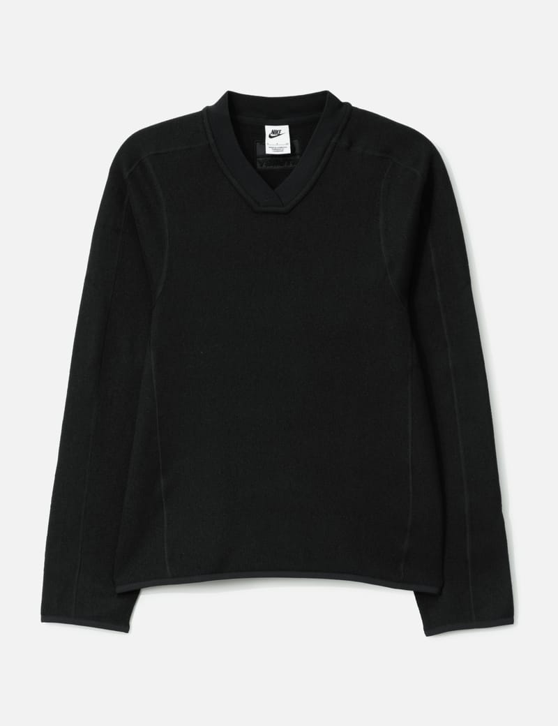 Nike Nike x Stüssy Pullover Thermal - Black V-neck pullover with