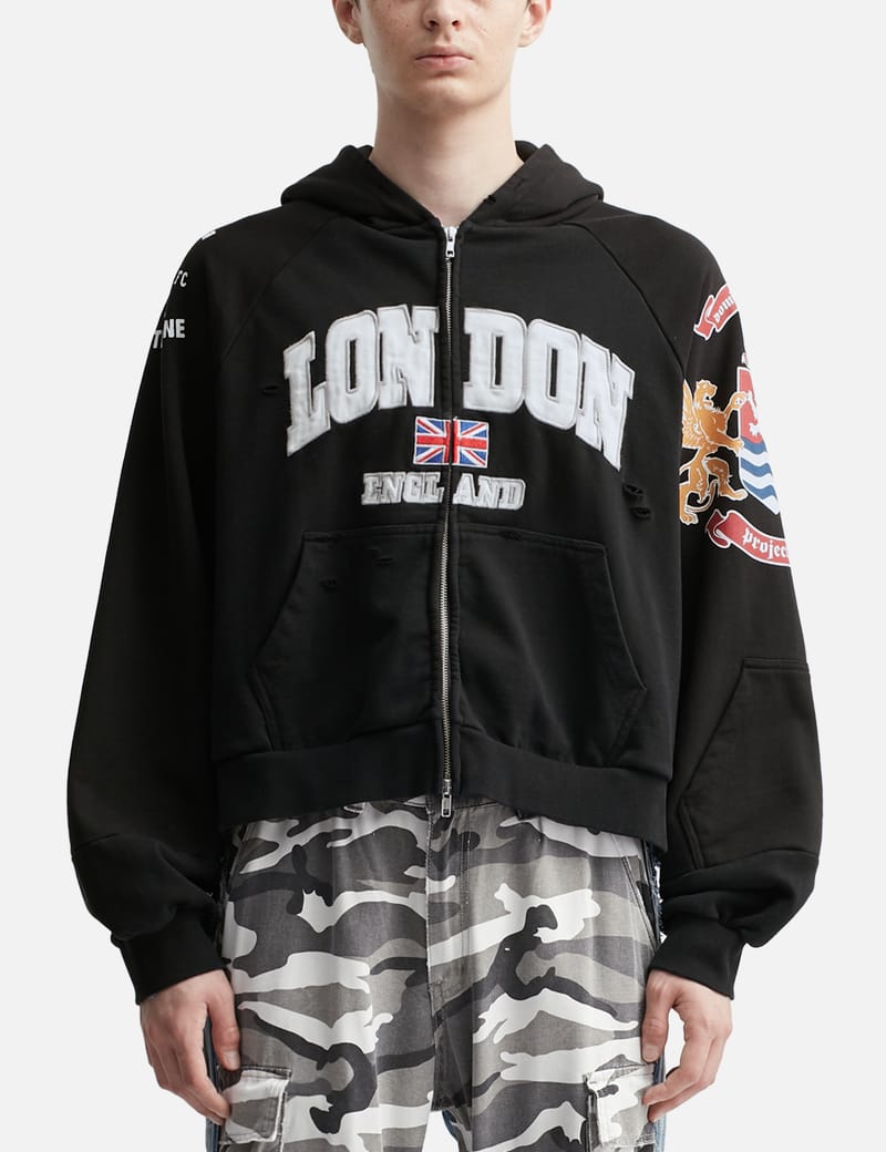 PROJECT G/R - Reconstructed Folded Zip Hoodie | HBX