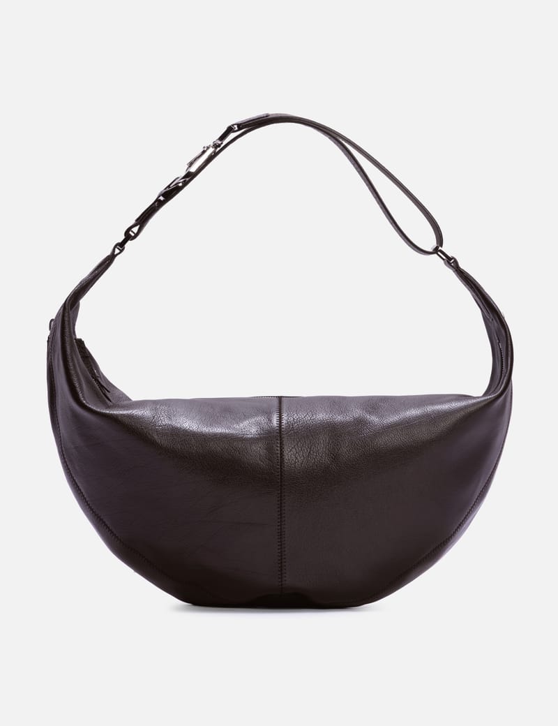 Lemaire Quiver Clip Bag - Dark chocolate grained buffalo leather