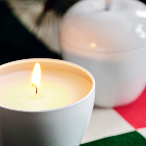 VINTERFINT white 24 hr scented candle in metal tin - 70601121 | IKEA