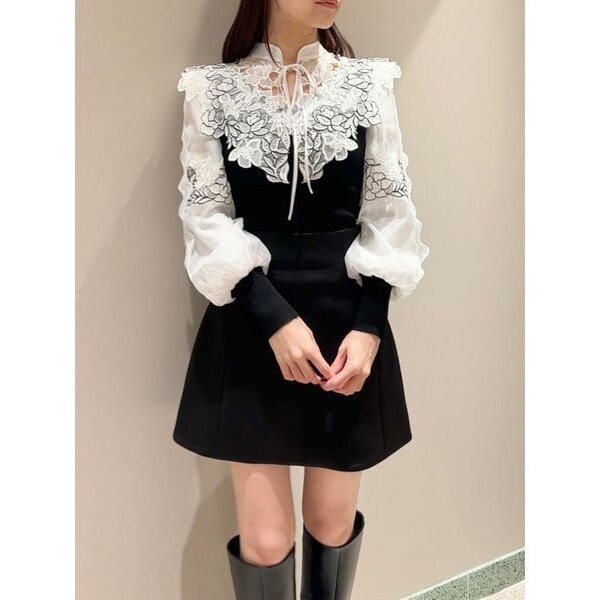 レースカラーニットプルオーバー | スナイデル(SNIDEL) | マルイウェブ