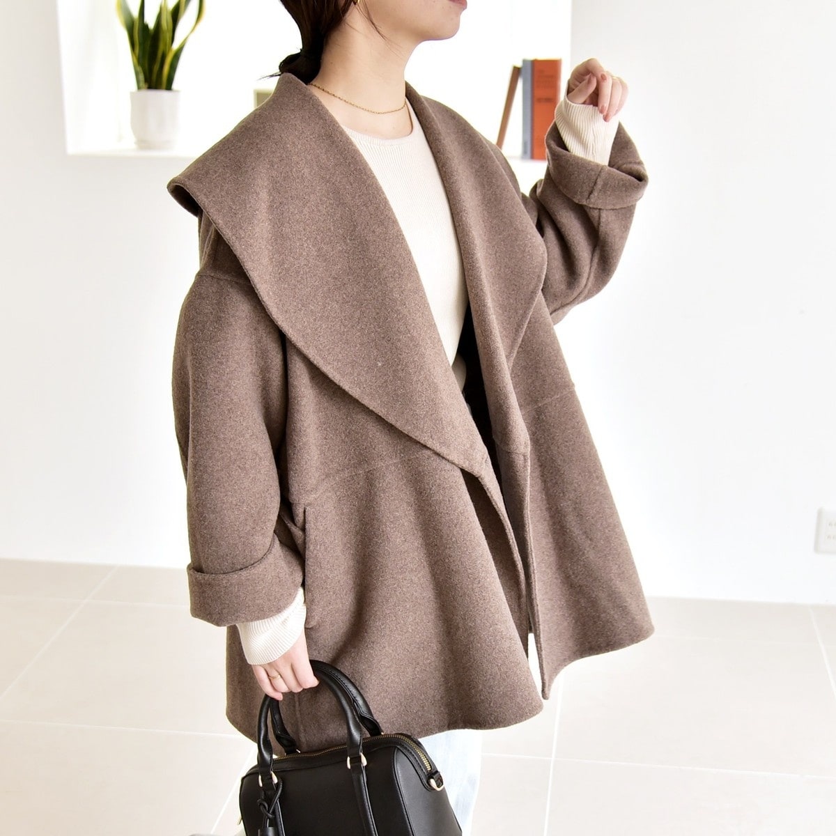 quaranciel: リバー ケープ ショート コート 25AW | カランシエル