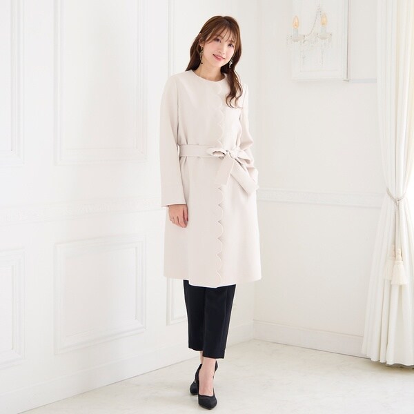 ダブルクロスノーカラーコート | ローズティアラ(Rose Tiara) | マルイ