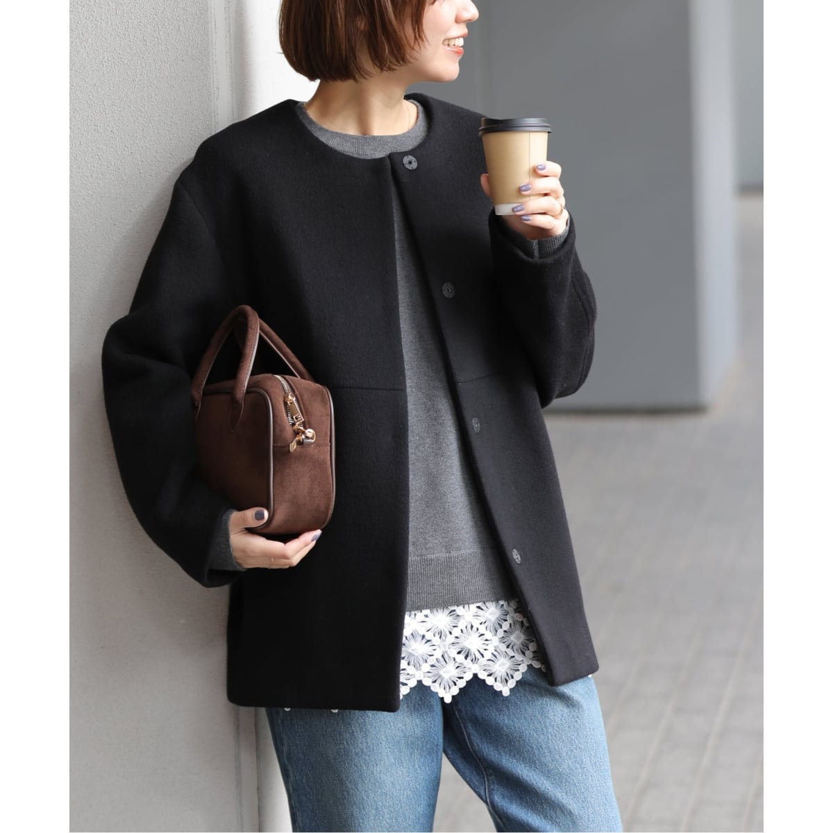 追加3》スーパーファインビーバークルーネックコート | ジャーナル