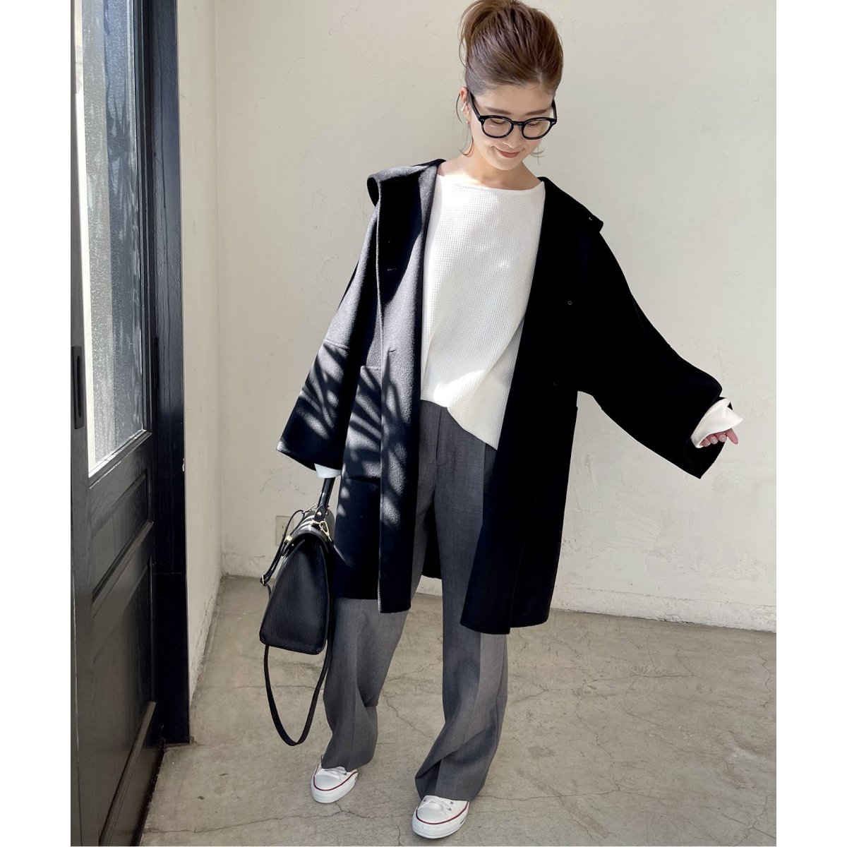 スーパー160sテントラインショートコート | スピック＆スパン(Spick