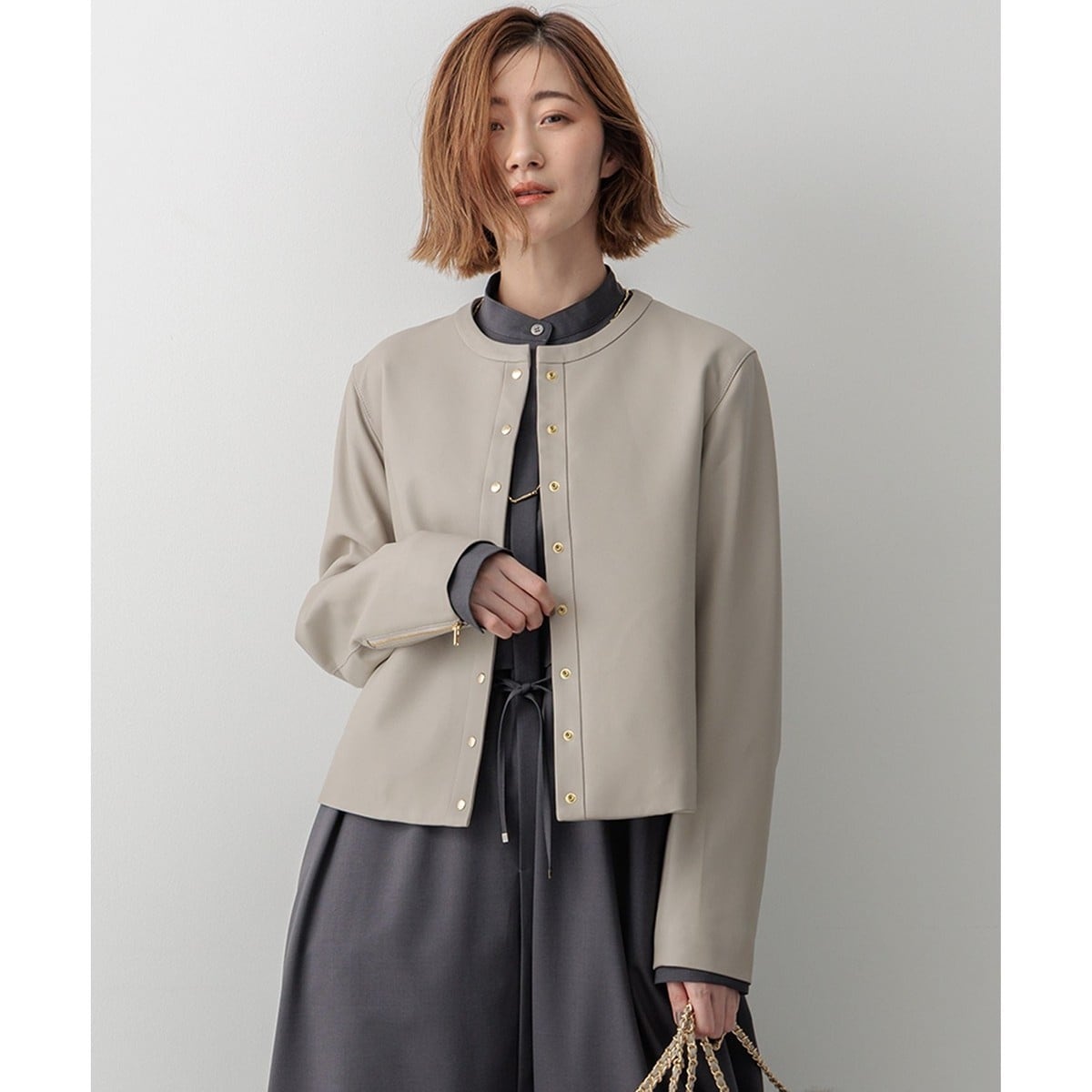 ラムレザー ノーカラージャケット | 23区(23KU) | マルイウェブチャネル