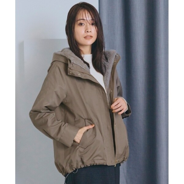 撥水】3WAYフェイクファーライナーマウンテンパーカ | グローブ(grove