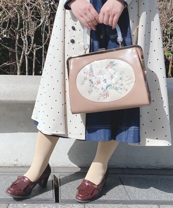 アートタッチフラワー刺繍ハンドバッグ | アンアナザーアンジェラス(an