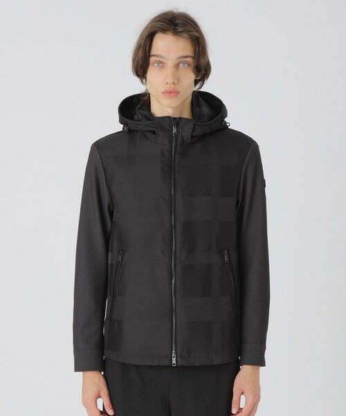 セール】 【BLACK lab.】シャドーチェックハイブリッドパーカー