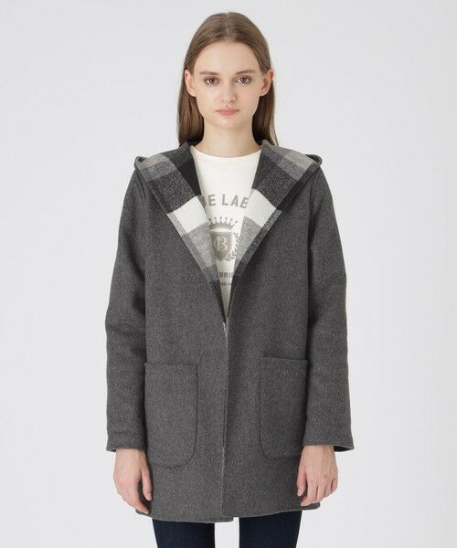 セール】 クレストブリッジチェックリバーポリウールコーディガン