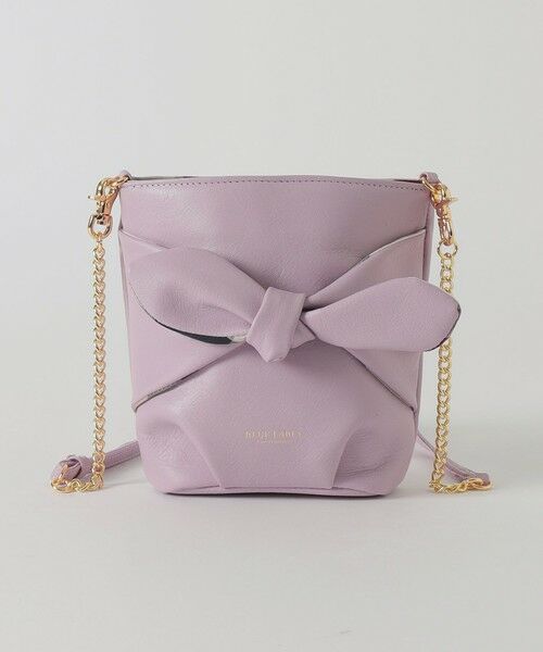 セール】 リボンレザーミニショルダー （ショルダーバッグ）｜BLUE