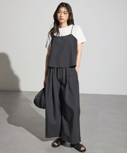 セール】 【2SET】テックリネンキャミソール×パンツセットアップ