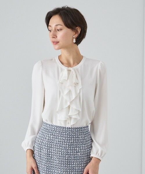 セール】 【Eternal Line 2024】バックサテンリボンラッフル ブラウス