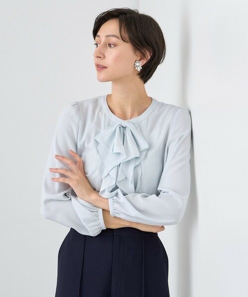 セール】 【Eternal Line 2024】バックサテンリボンラッフル ブラウス
