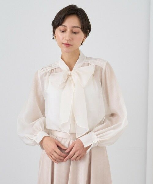 セール】 【Eternal Line 2024】シアーオーガンジーボウタイ ブラウス