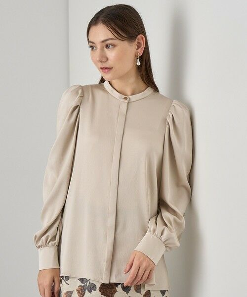 セール】 ハンマーサテンパフ袖ブラウス （シャツ・ブラウス）｜ANAYI