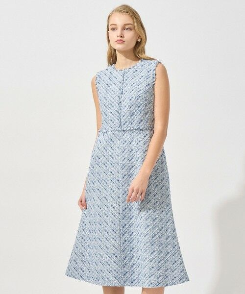 Eternal Line 2025】ミックスツイードフレア ワンピース （ミニ丈