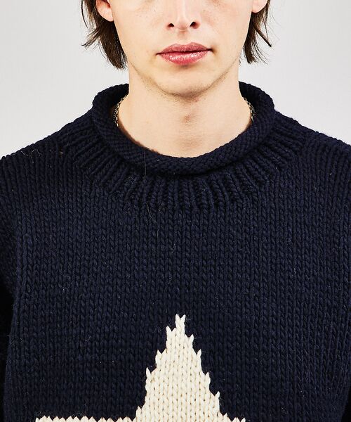 THRIFTY LOOK/スリフティールック】STAR HAND KNIT R （ニット