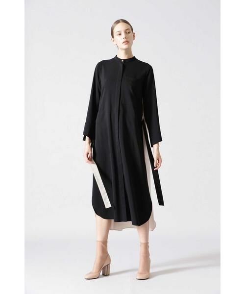 ◇バイカラージョーゼットロングブラウス （シャツ・ブラウス）｜ADORE