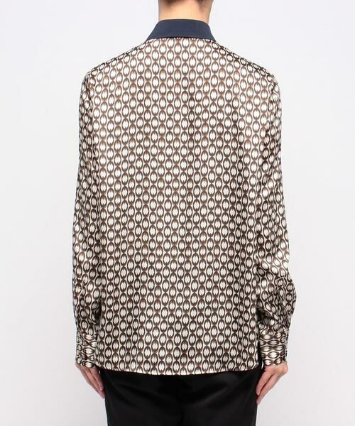 セール】 モダンチェーンプリント配色シャツ （シャツ・ブラウス