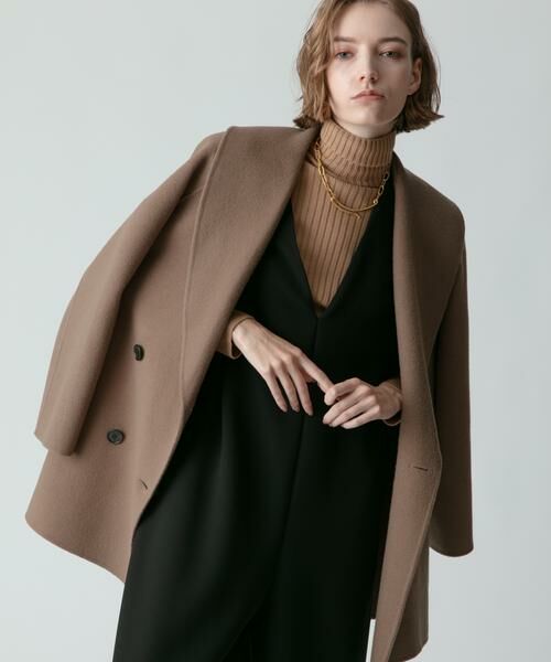 リバーショールカラーミドル丈コート （その他アウター
