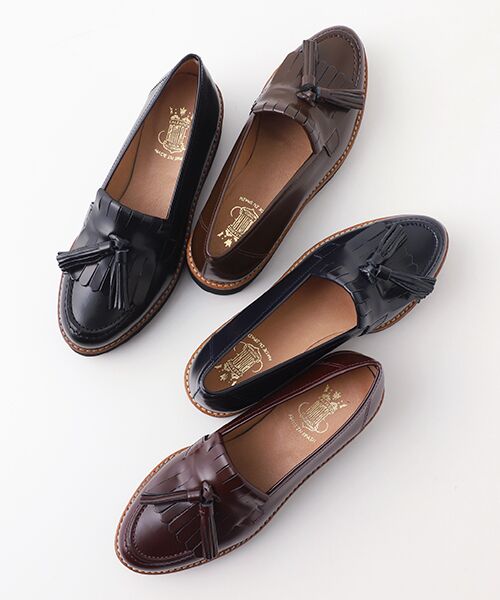 セール】 ガラスレザー厚底ローファー （フラットシューズ）｜BONTRE