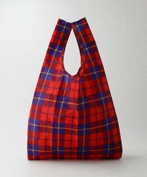 BAGGU＞タータンチェック ポケッタブルバッグ /STANDARD 日本限定