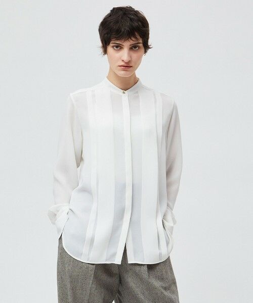 洗える】STOW / フロントタックブラウス （シャツ・ブラウス）｜BEIGE
