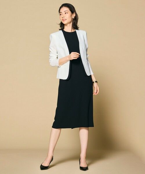 CINDY / クルーネックドレス （ロング・マキシ丈ワンピース）｜BEIGE