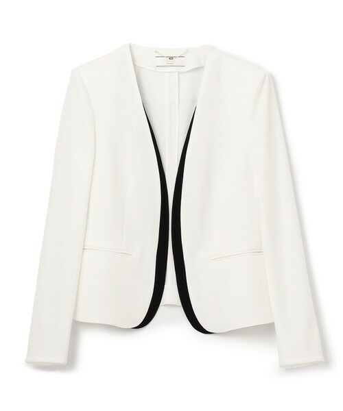 CINDY / ダブルカラージャケット （ノーカラージャケット）｜BEIGE