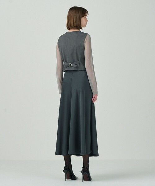 セール】 サテンコンビジレワンピース （ロング・マキシ丈ワンピース