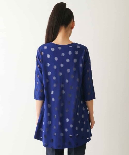 セール】 ドットシアータックデザインチュニック /洗える （チュニック