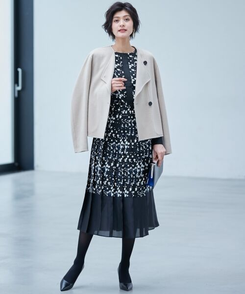 セール】 Wool Rever ショートコート （ノーカラージャケット）｜ICB