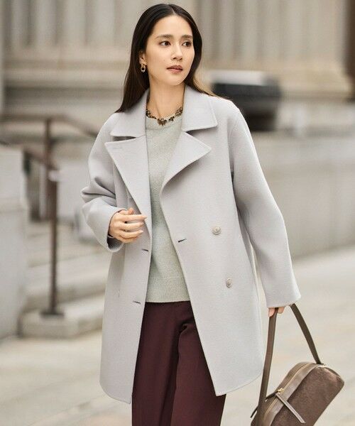 セール】 ウールリバーダブルブレストコート （その他アウター）｜自由