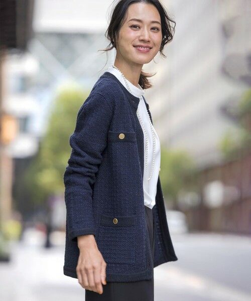 セール】 【WEB限定カラーあり・洗える】TWEED ニット カーディガン