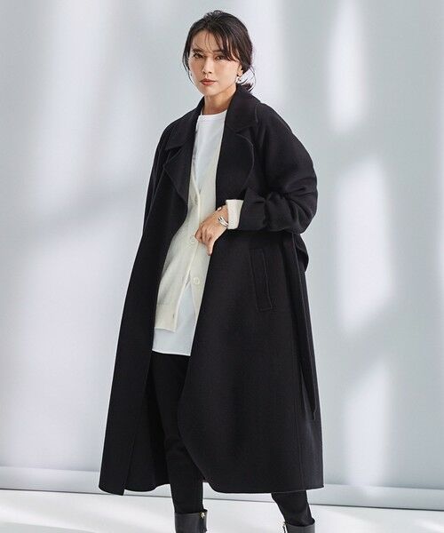 セール】 【マガジン掲載】ウールリバー ロングトレンチコート（番号